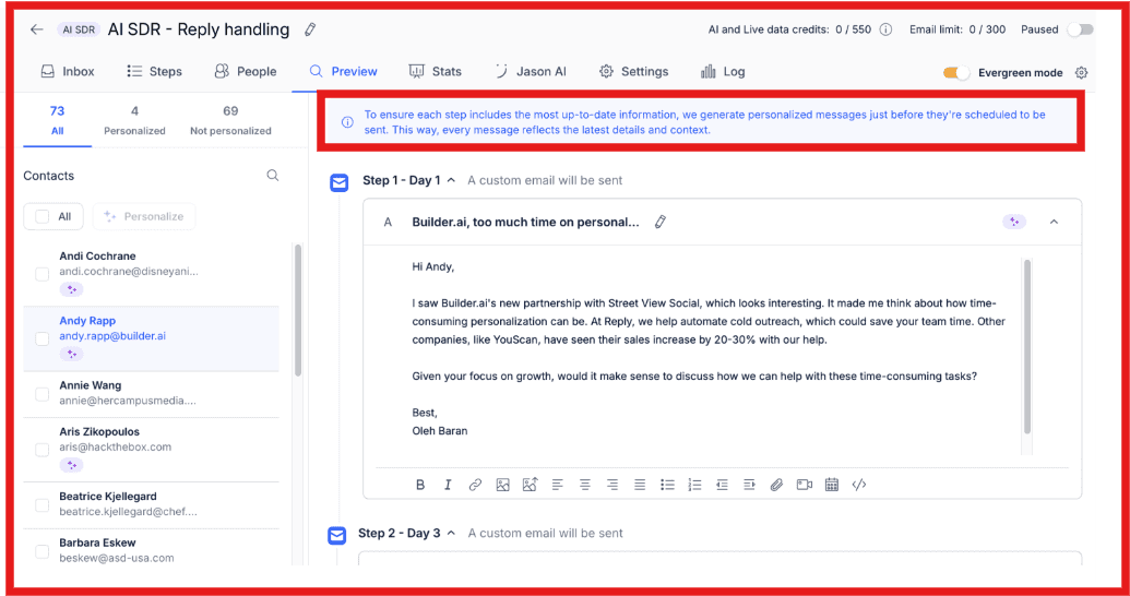 Personalization at scale with Jason by Reply.io
