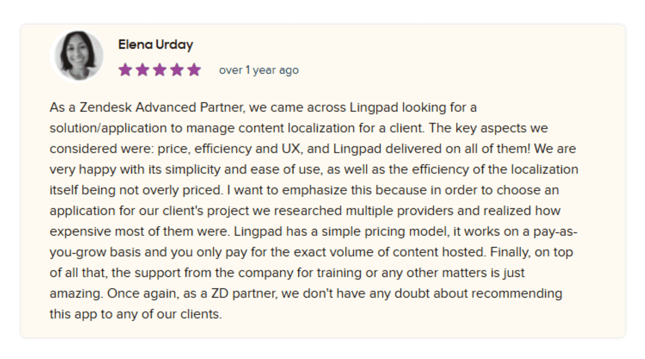 Lingpad Customer review