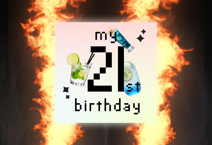 A futuristic, holographic-themed invite with neon blue and purple tones, pixel-like graphics, and techno-style design elements.