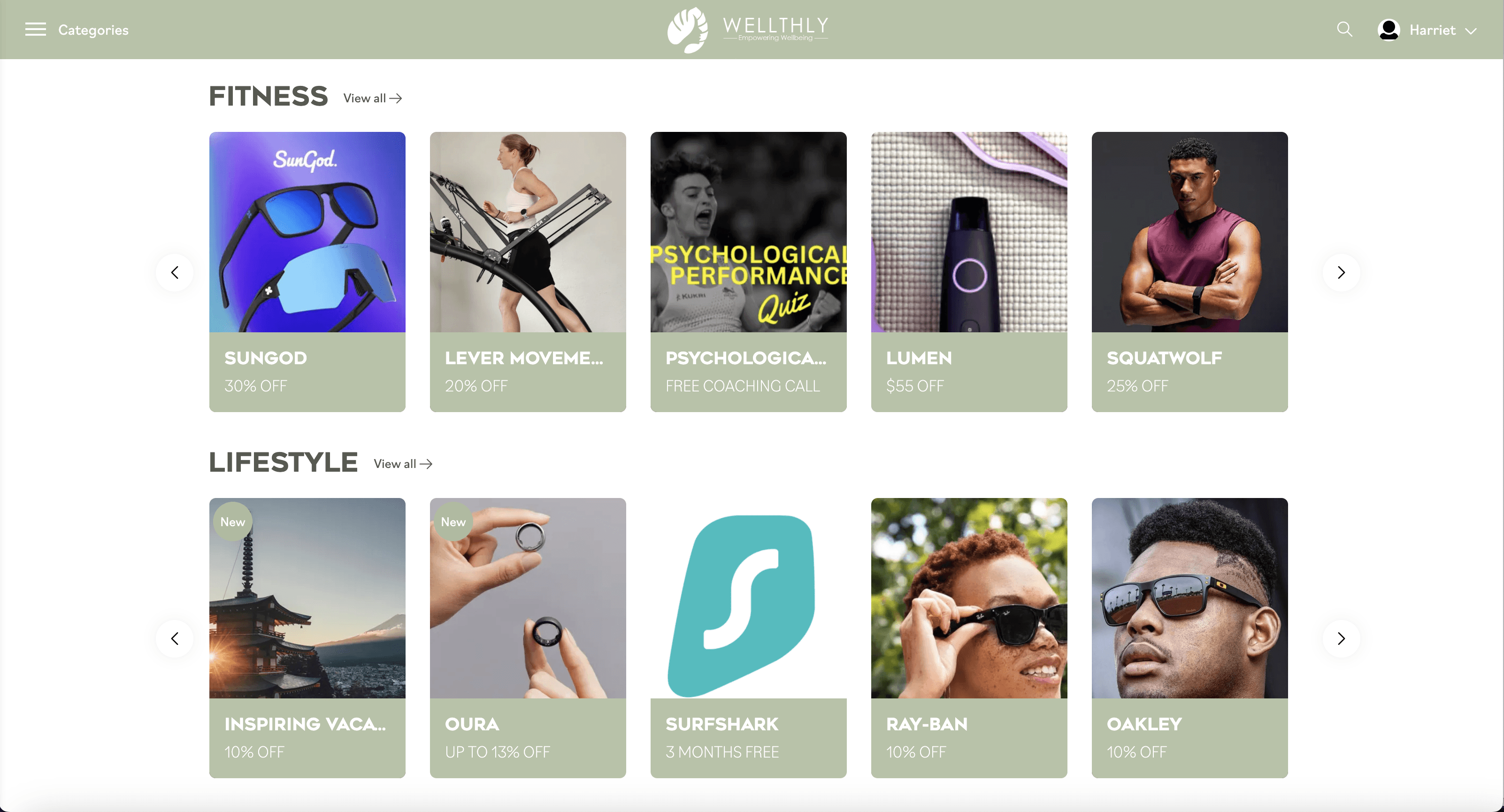 Rewards platform desktop mockup