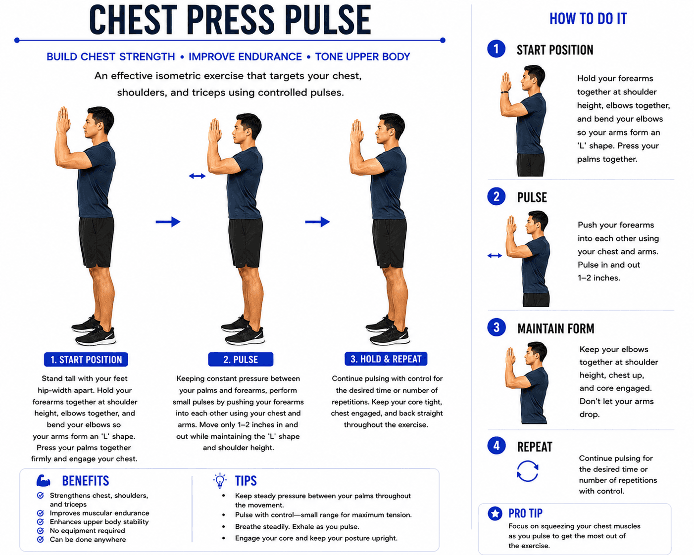 Chest Press Pulse Exercise