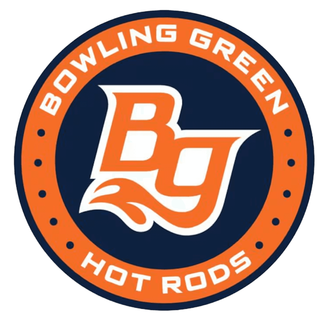 Bowling Green Hot Rods baseball team logo—a proud local partner of Three Springs Animal Hospital.