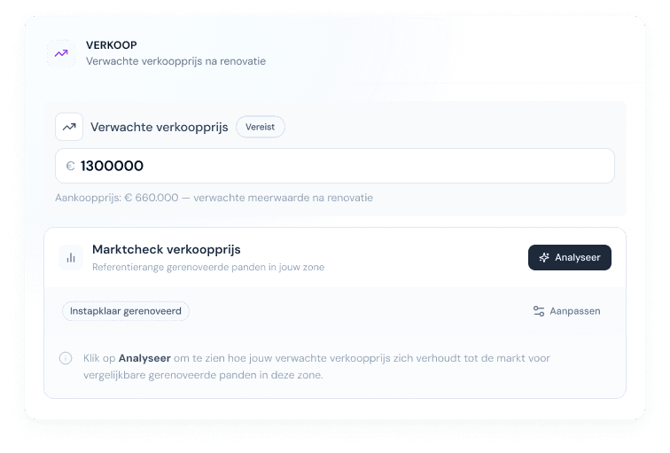 Aanvraag van renovatiebegeleiding en offertes in Bricksy.