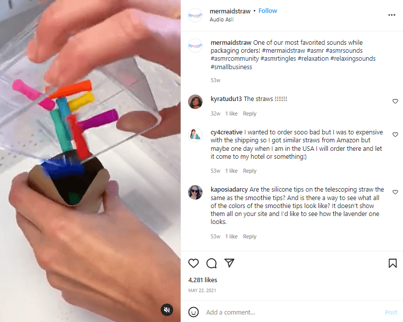 mermaid straw example