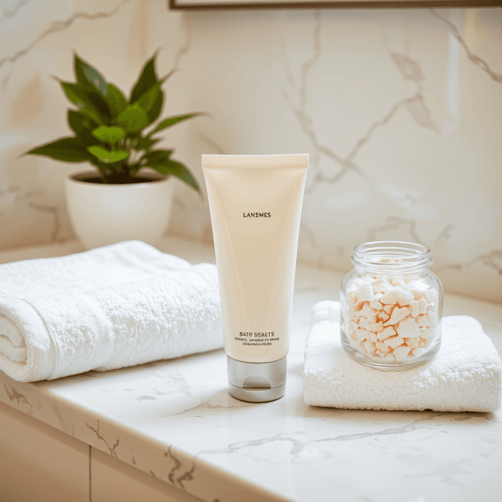 product photography of tube of cream