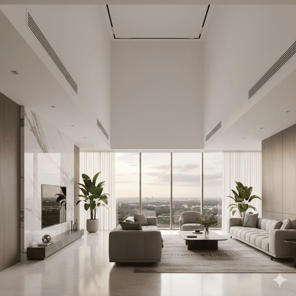 High ceilings and VRV AC system in Smart World Edition luxury apartments, Sector 66