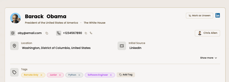 Custom tags on Happlicant ATS/CRM - candidate sourcing