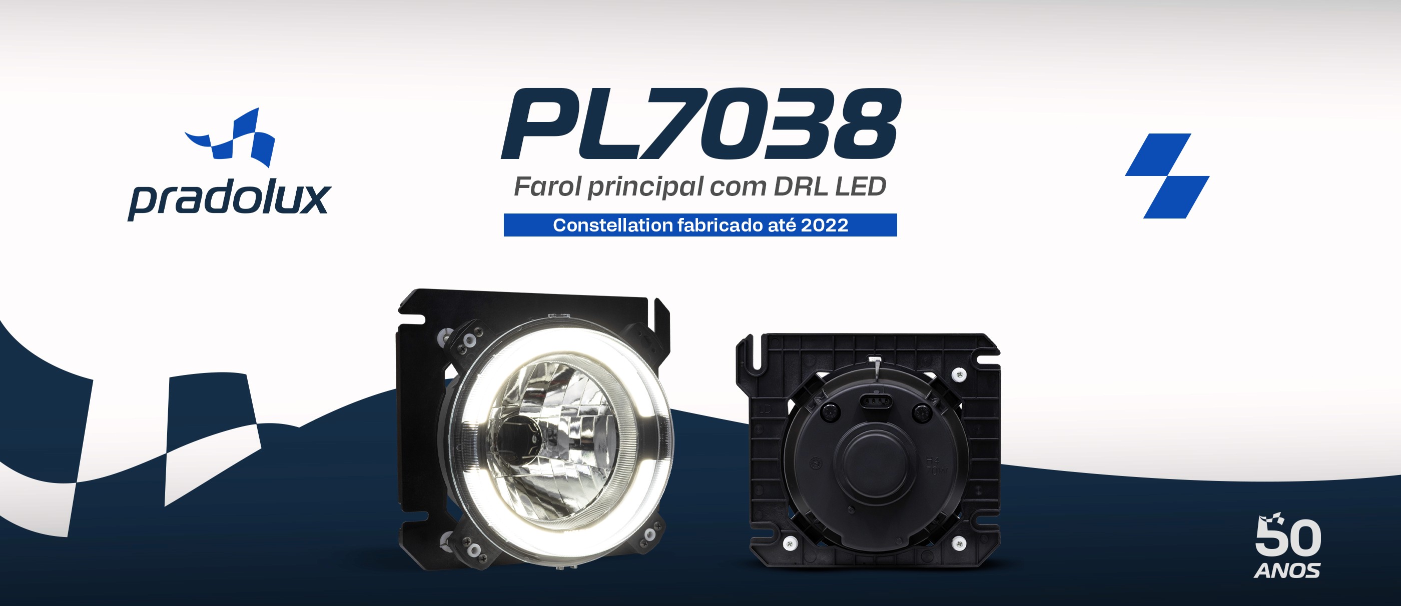 pl7038 farol principal com drl led 50 anos pradolux constellation fabricado até 2022