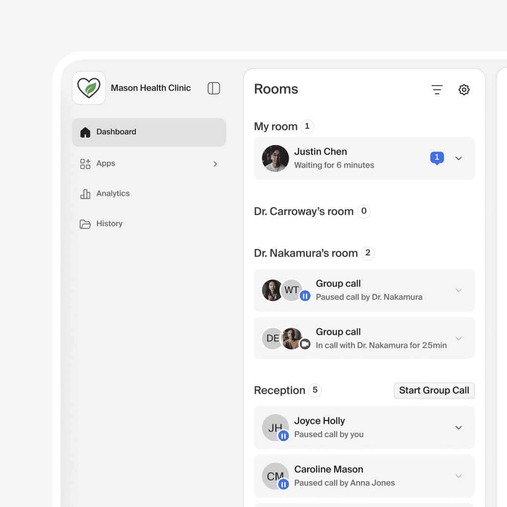 Provider dashboard