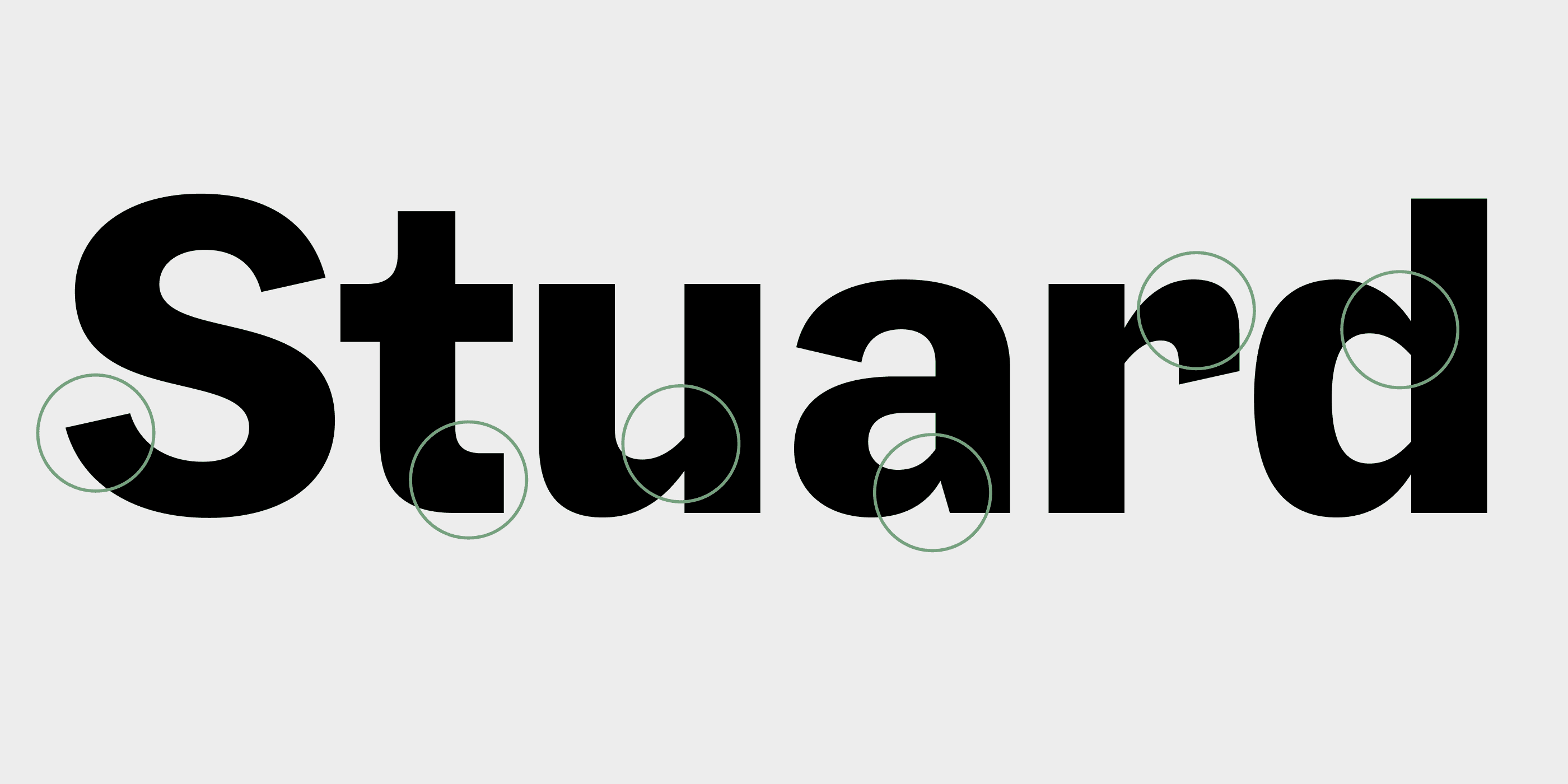 Jouter Sans design features and displayed