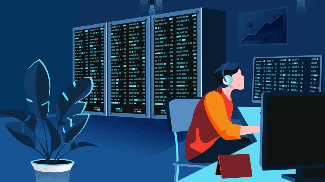 tech developer working building the cloud