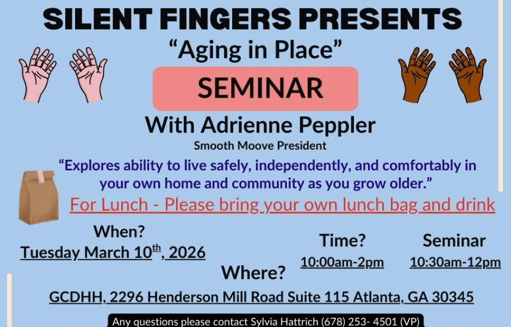 Deaf Social event hosted by GCDHH at Fluffy Fluffy Dessert Cafe, Feb 27, 2026, 6-8 PM in Tucker, GA.