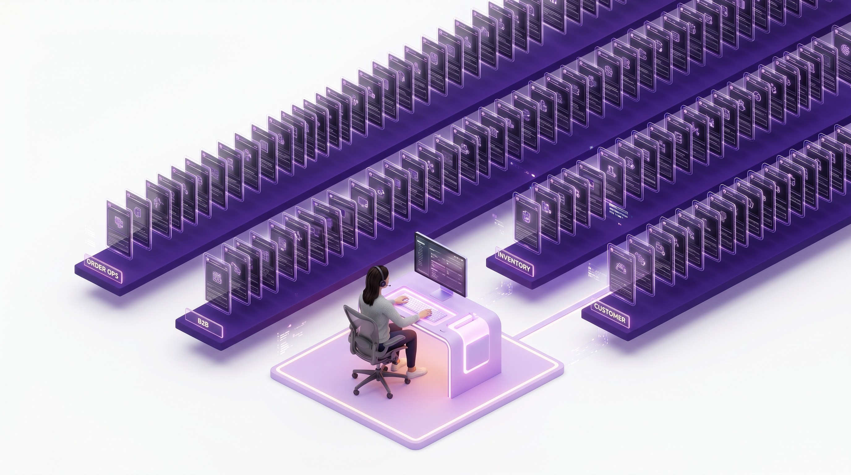 Plus operator reviewing the full Shopify Flow AI prompt library with workflow templates organized by operational category