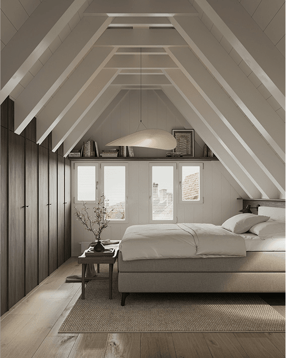 Attic conversion bedroom