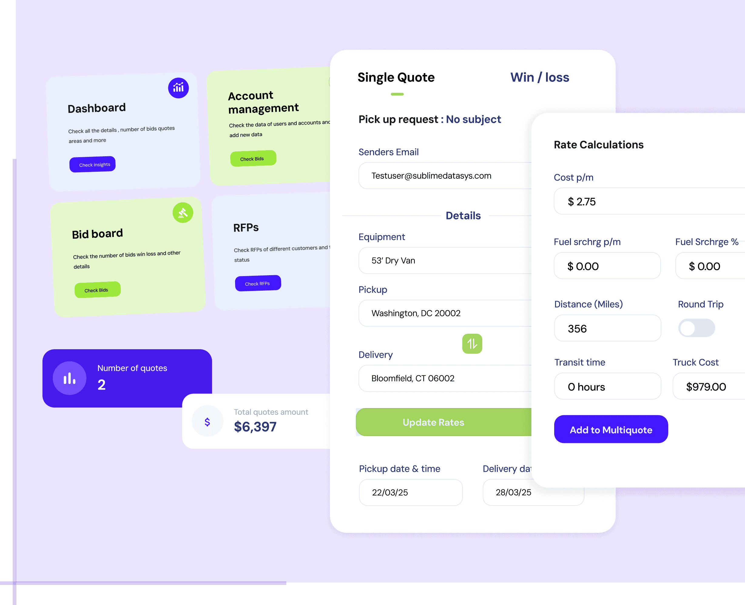 The quoting and bidding platform