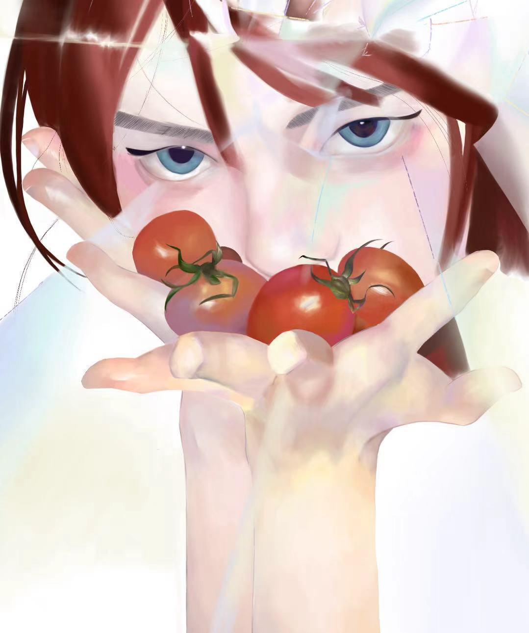 A fluffy gray rabbit rests on a floral chair.