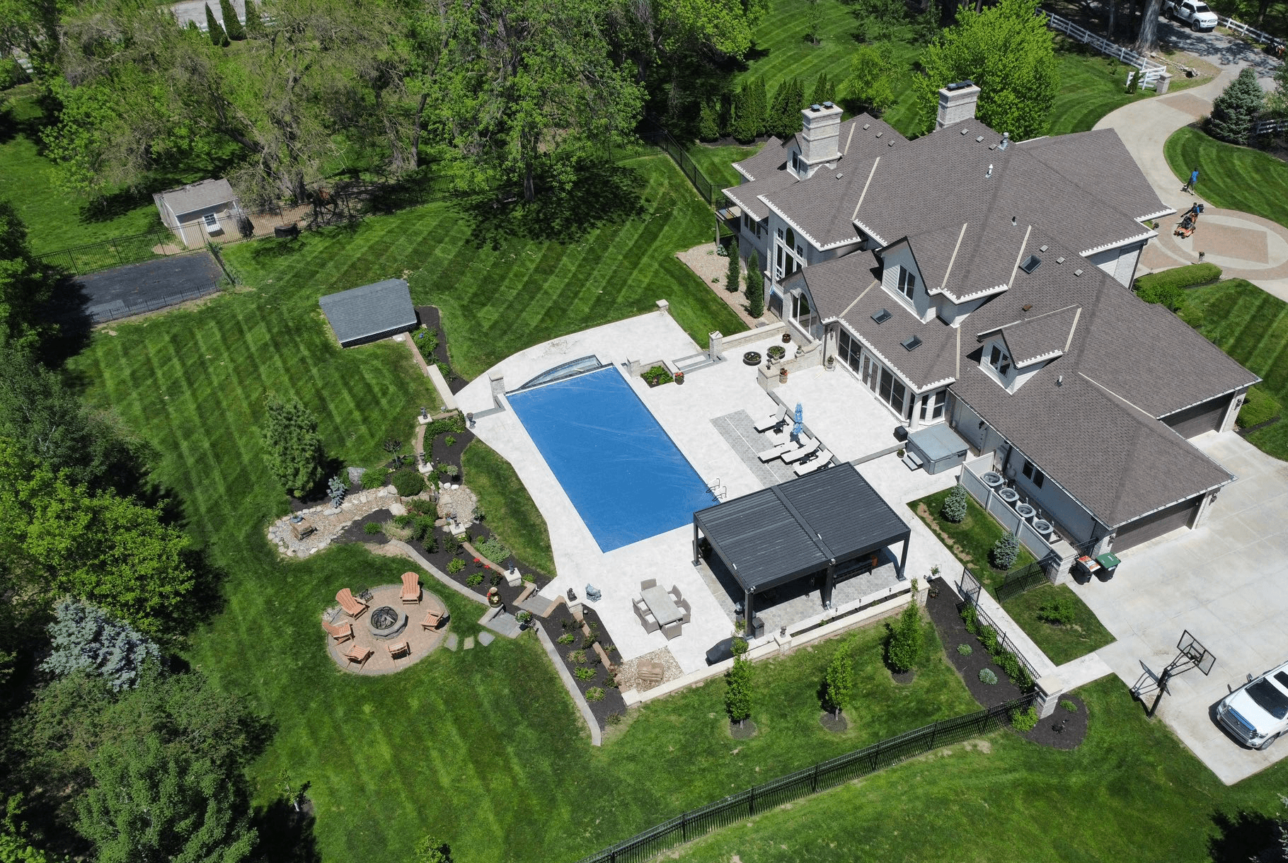 Stone wall with plants in the foreground