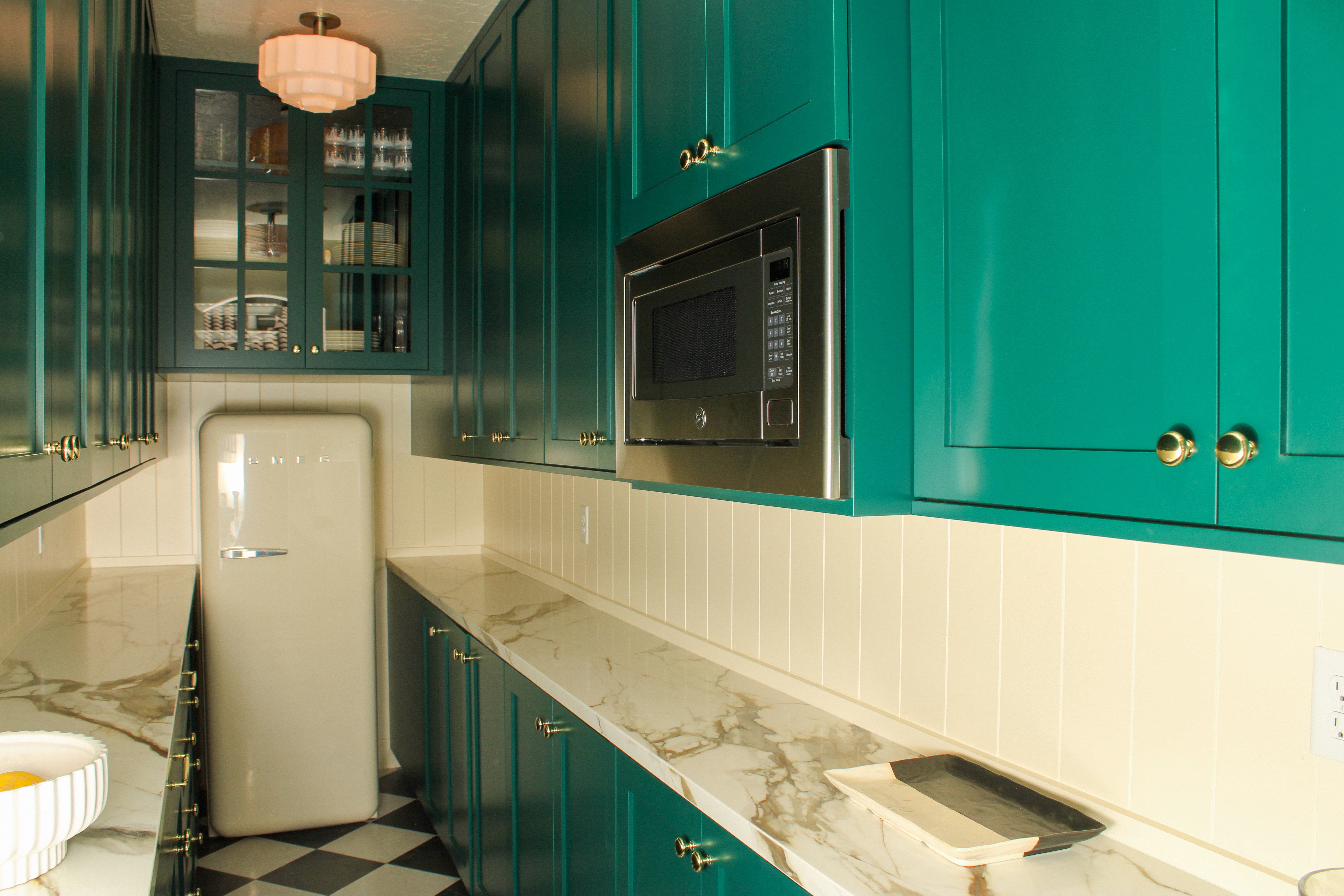 Custom kitchen remodel in Southern Utah featuring a full butler’s pantry and blue cabinets