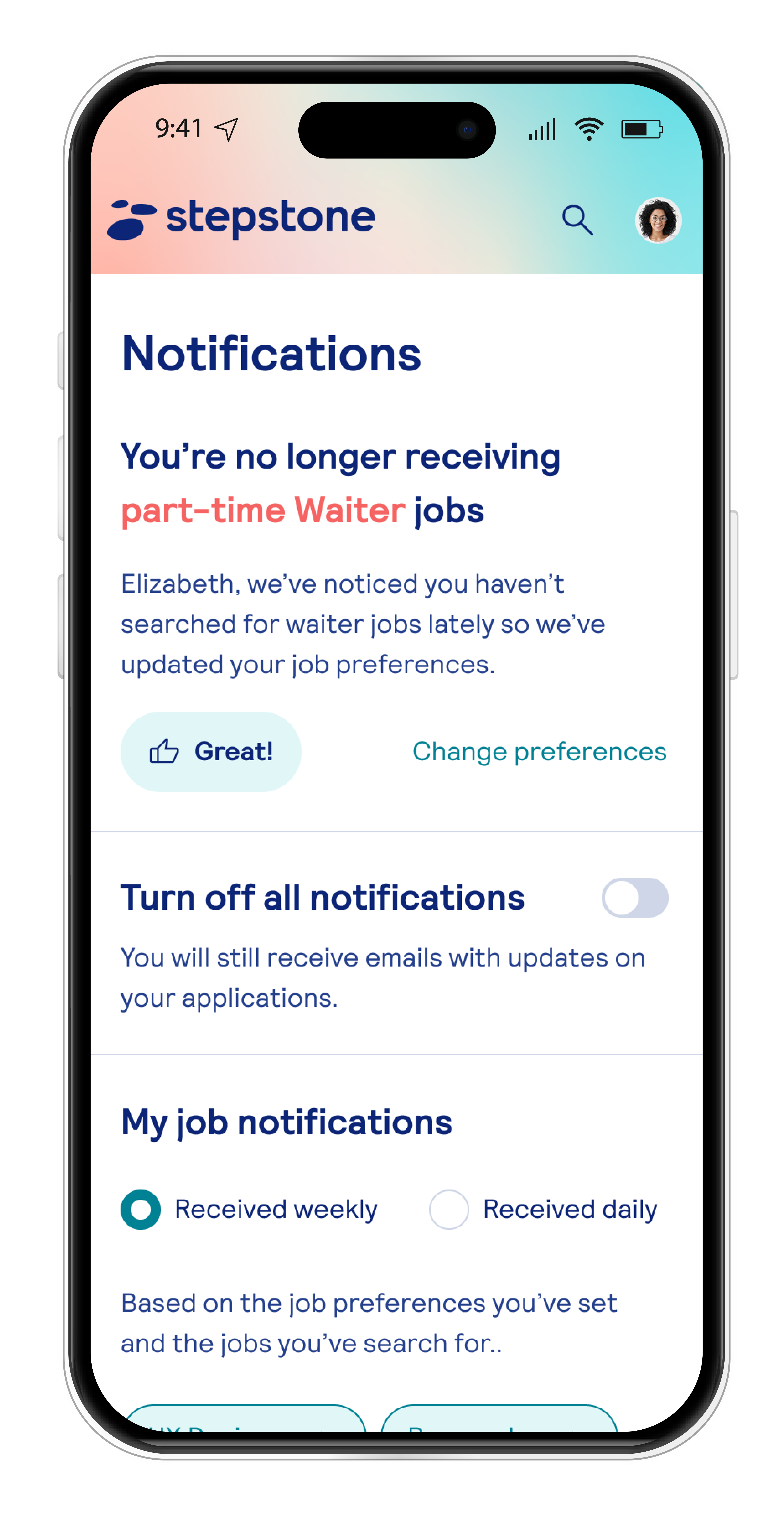 The clean new design 