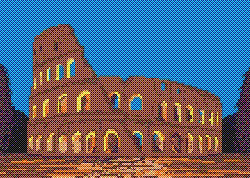 the colosseum in pizel art