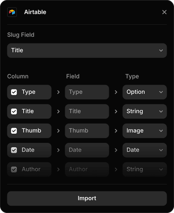 Airtable CMS Plugin in Framer