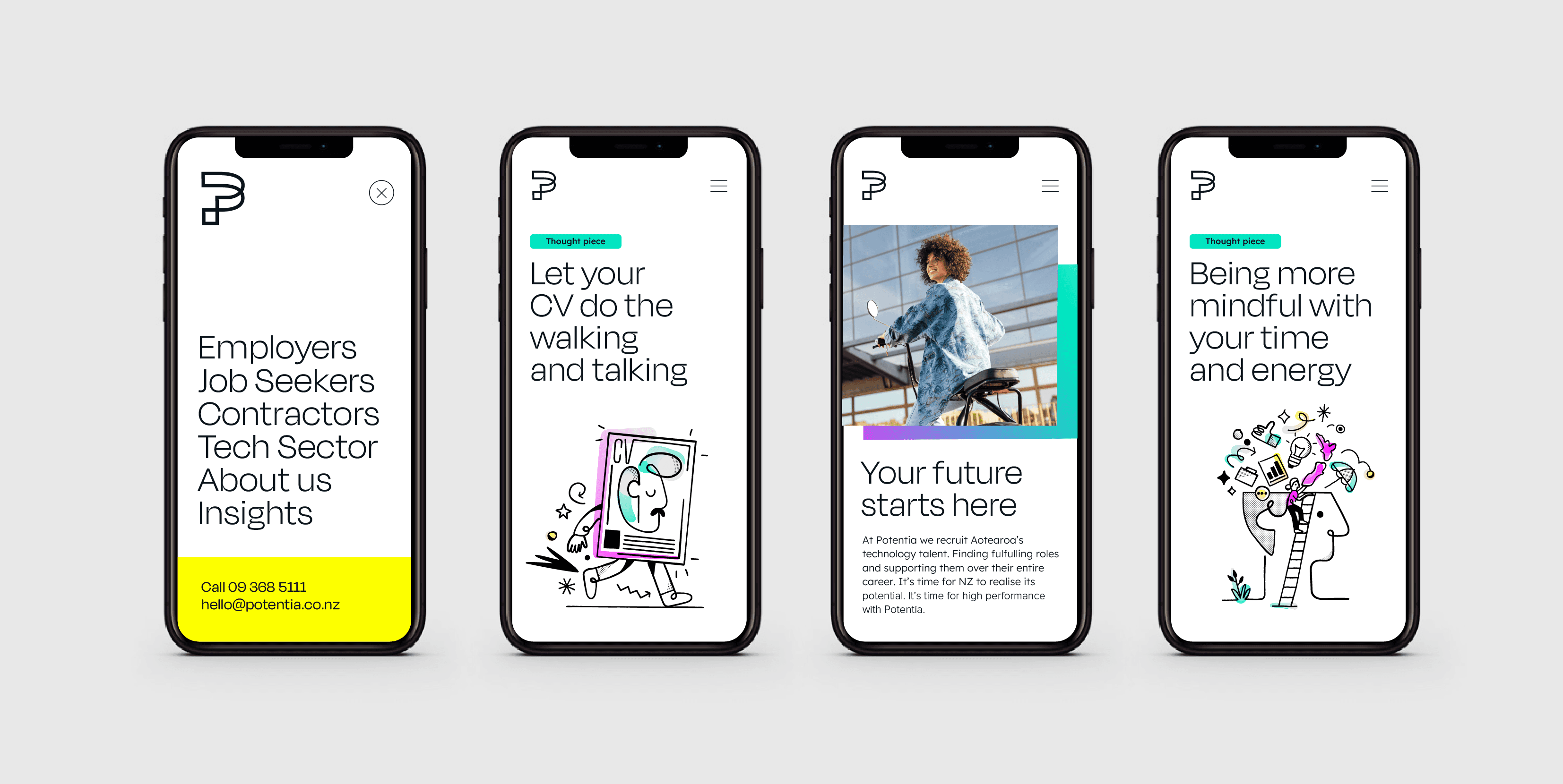 Image of Brand Identity work for Potentia