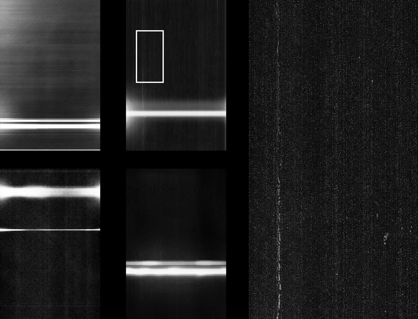 Close up detail of photocopy scan texture showing paper grain and scanner noise