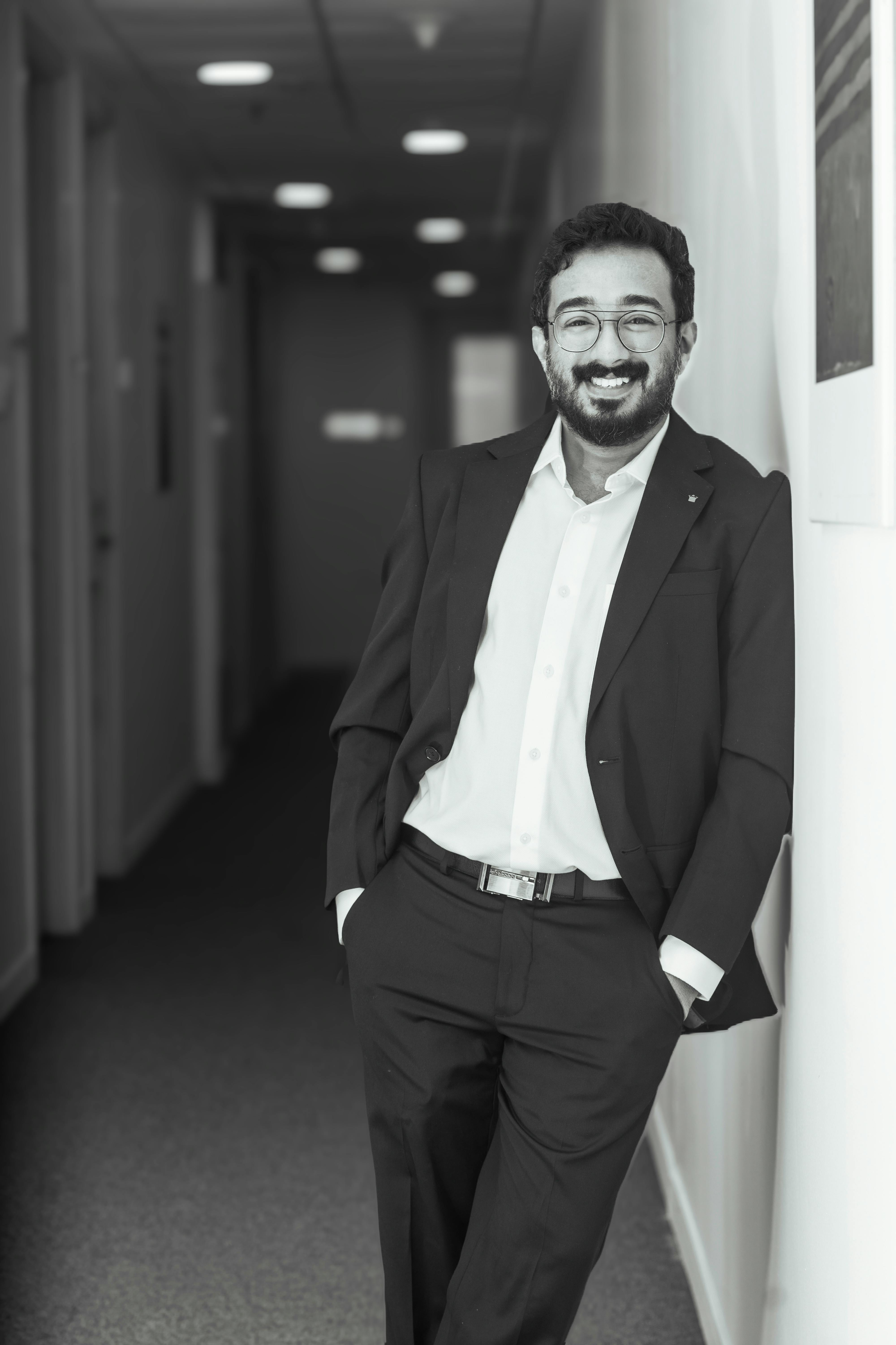 black and white picture of an architect