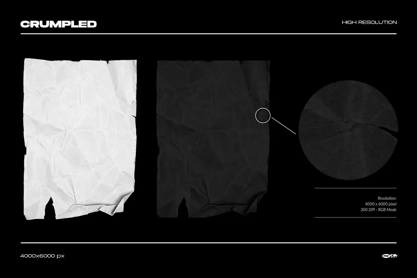 High resolution crumpled paper sheets texture detail showing realistic wrinkles and folded paper surface grain