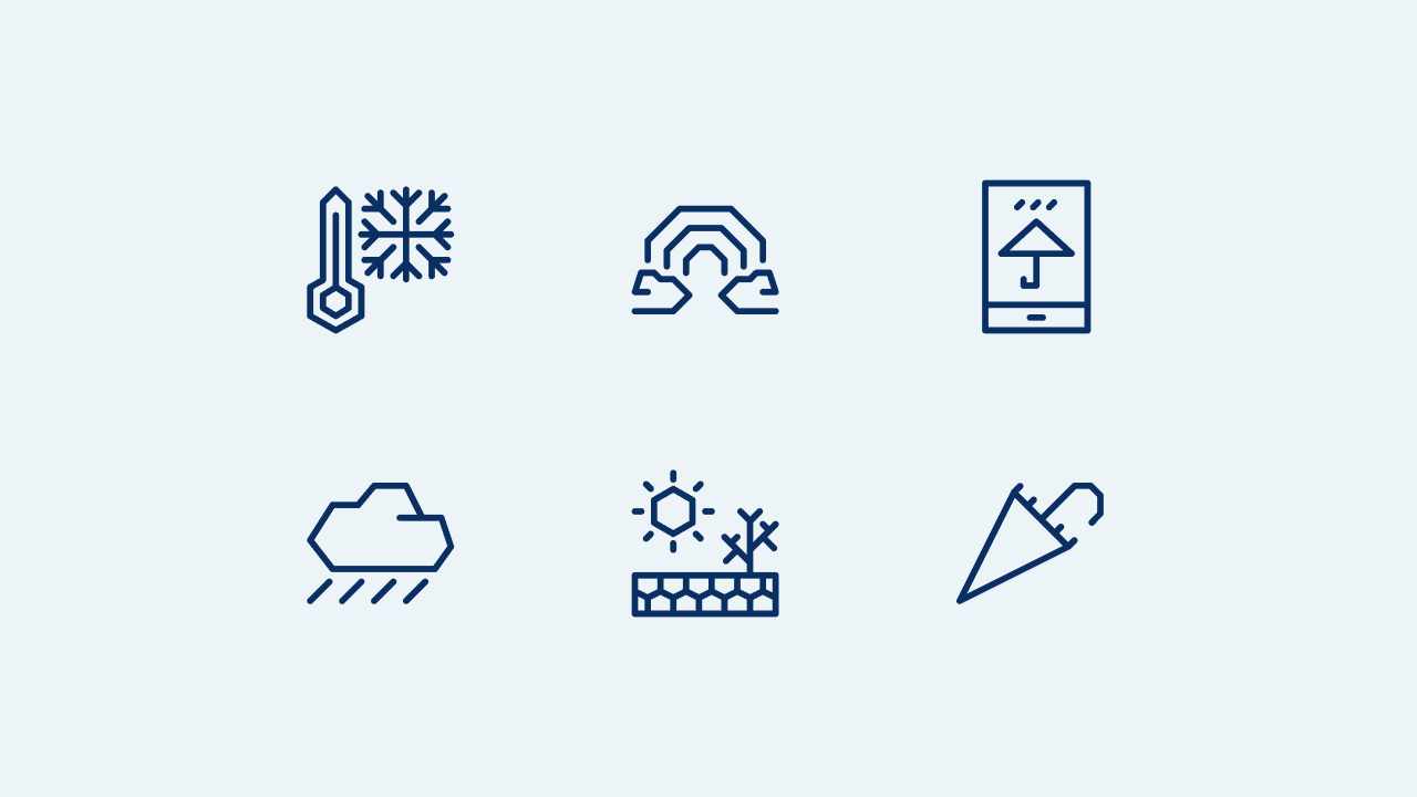 Cyber Line Weather Icon Set