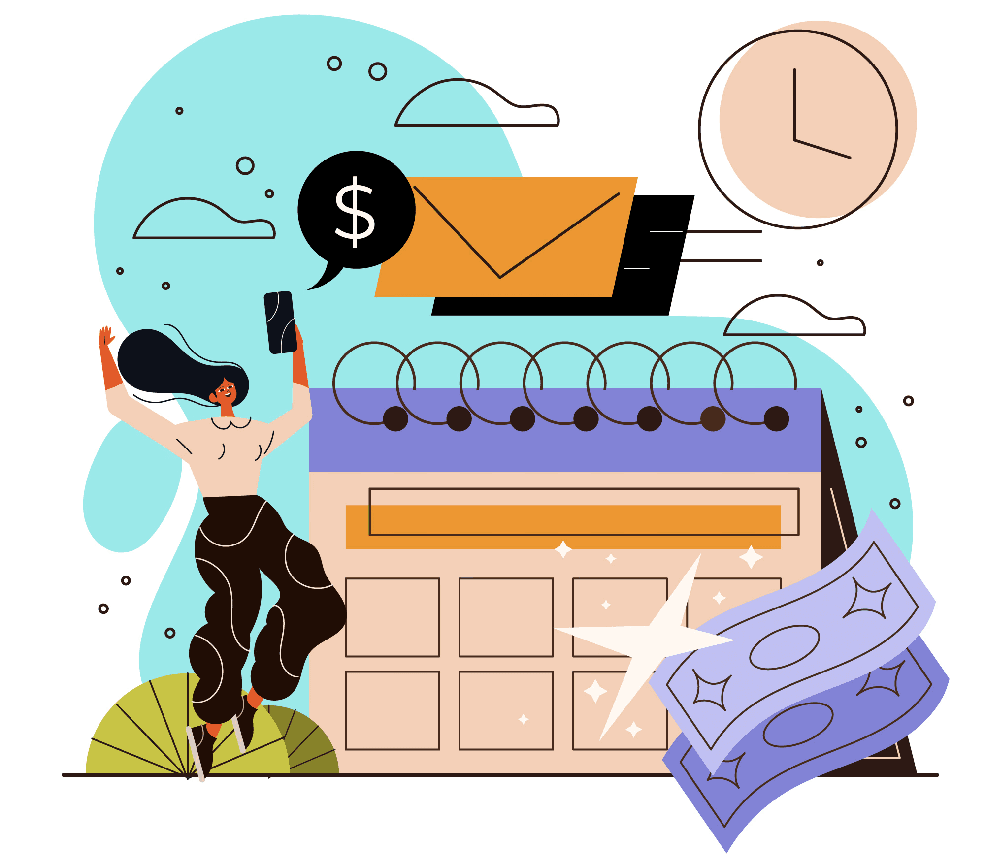 Alt Text: An illustration of the payroll process trying to define salary deduction.