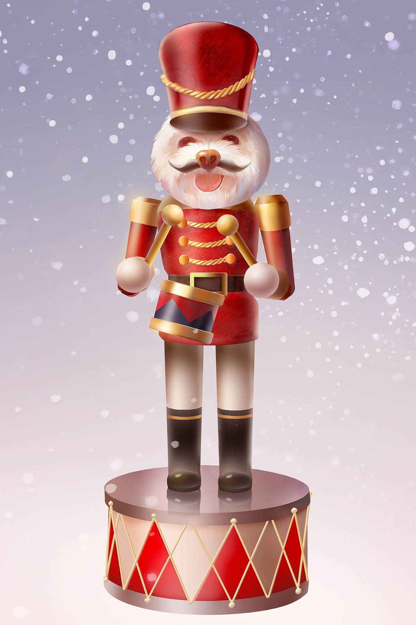 Smile Pup Nutcracker