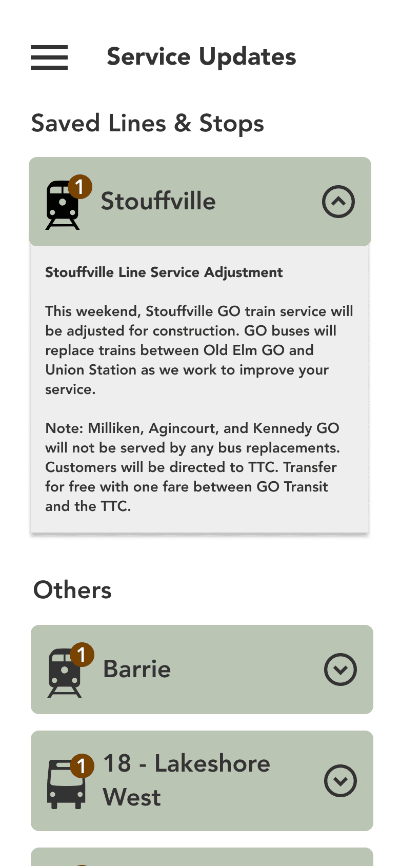 Service Updates
