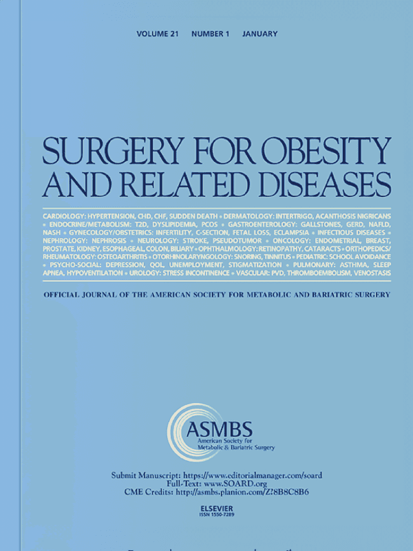 surgery for obesity and telated diseases journal cover