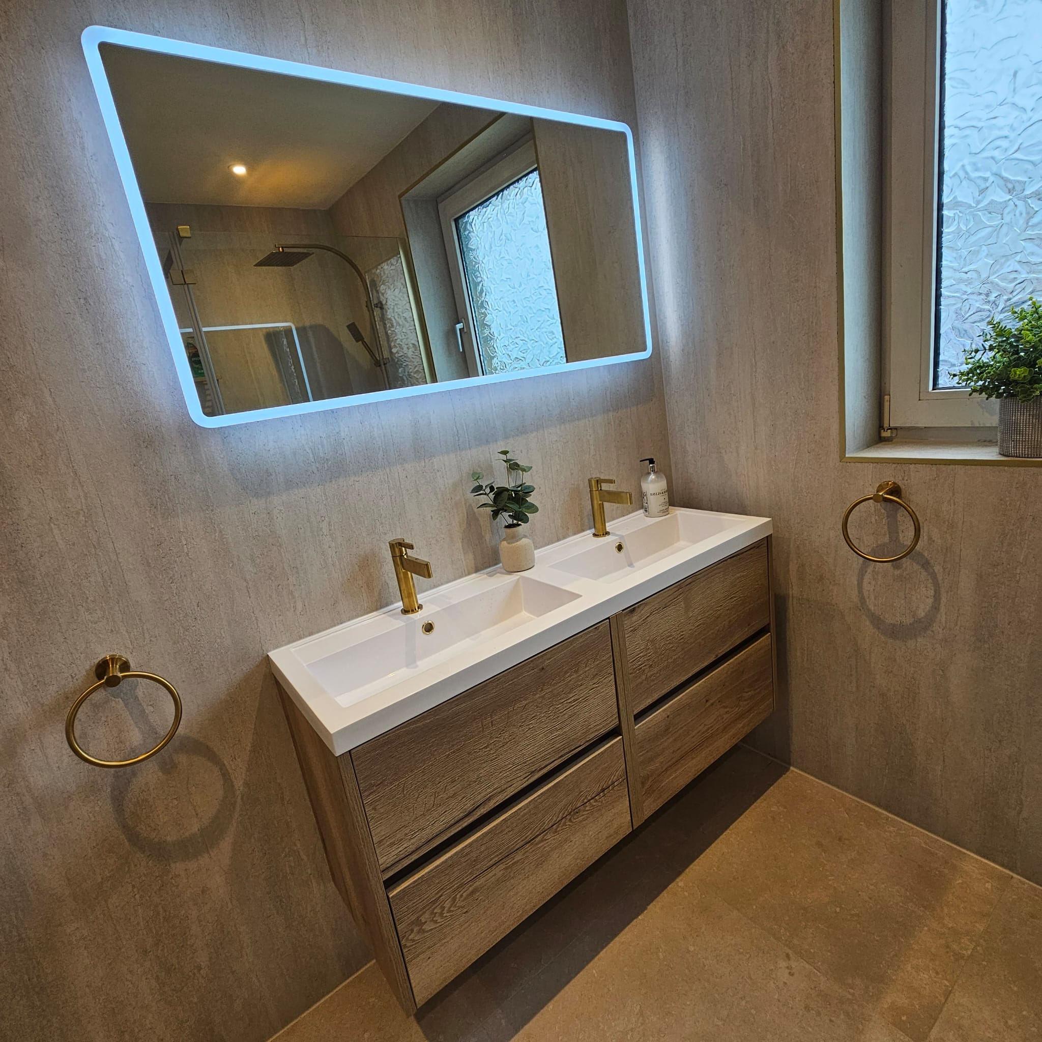 Bathroom renovation in Leeds featuring modern design and stylish fittings
