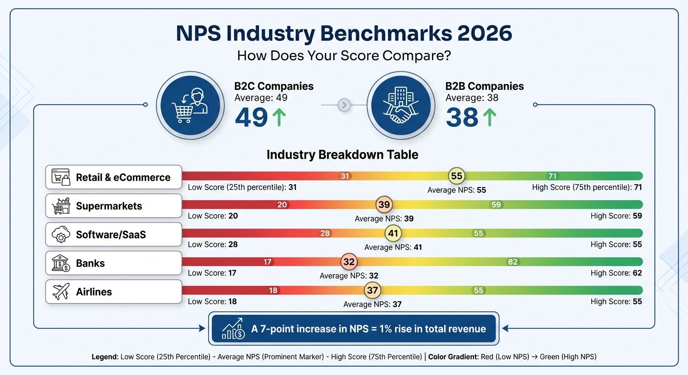 NPS Industry Benchmarks 2026: Average Scores by Sector