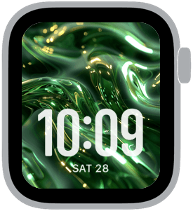 Emerald Flux Apple Watch face — luminous emerald green gift pick