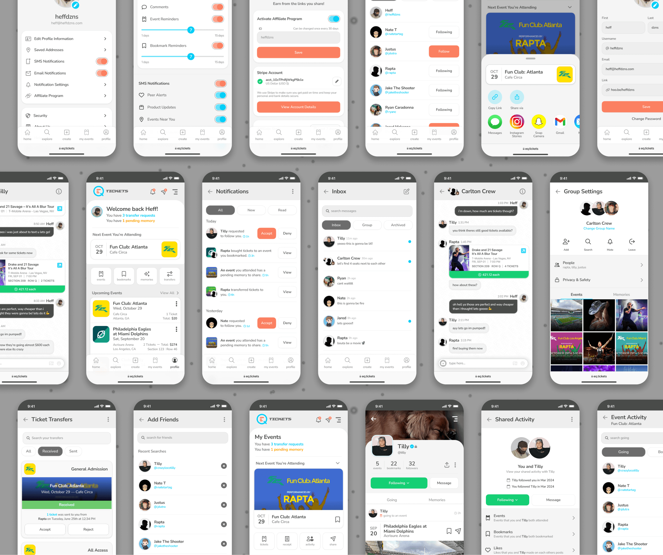 EQ Profile and User Settings Hi-fi Frames