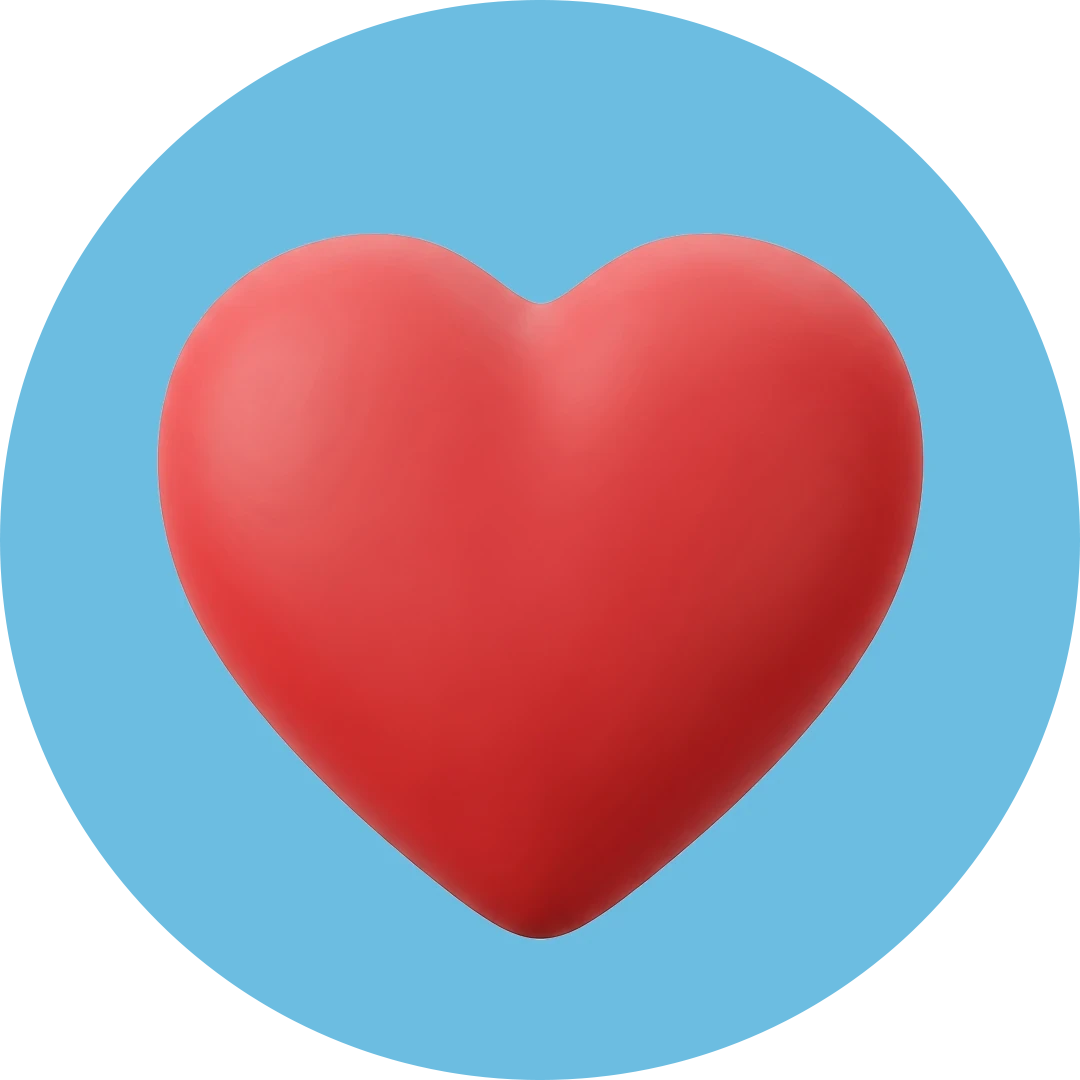 Rotes Herz im Kreis