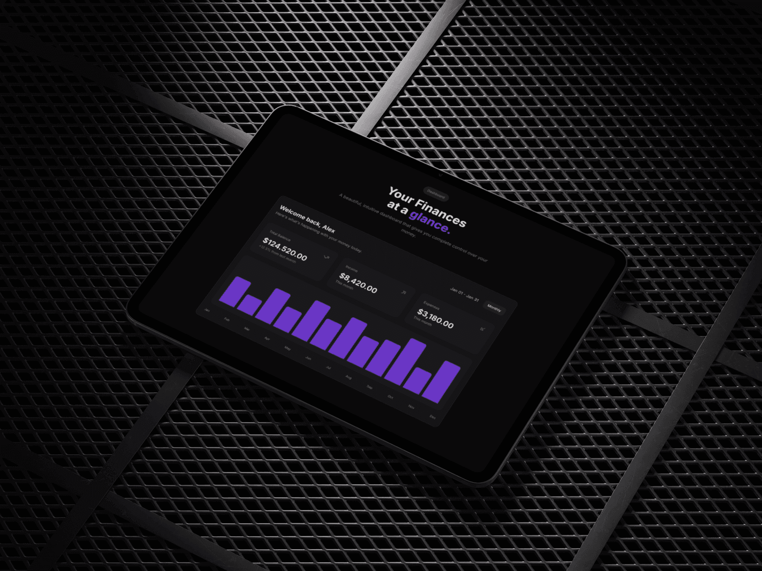 Neobanking SaaS website and dashboard designed in Framer