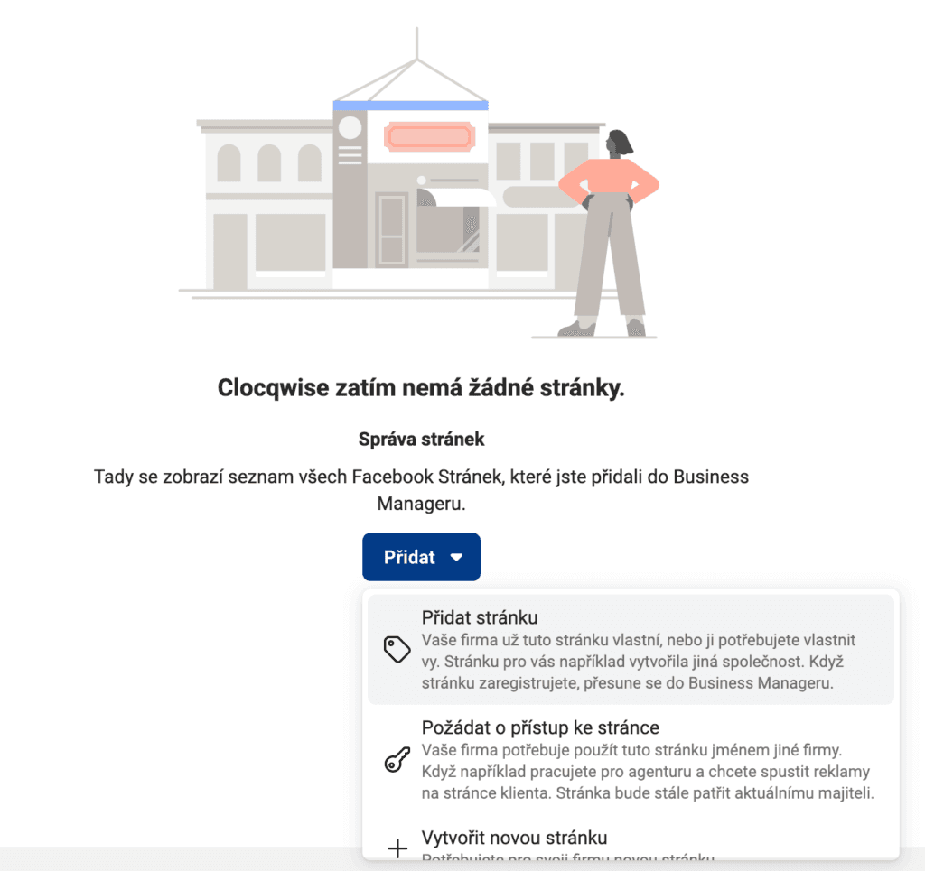 facebook business manager stránky