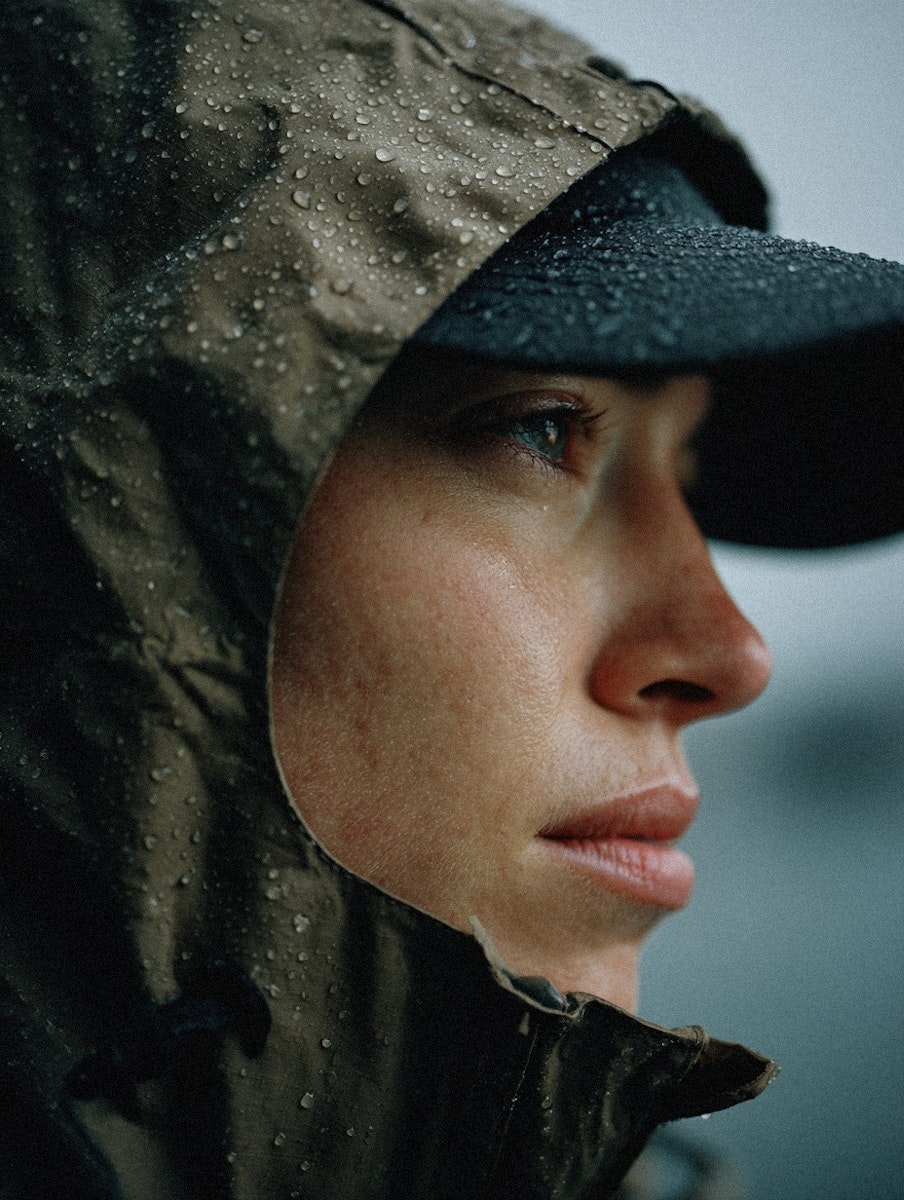 close up photo of woman's face from a side angle