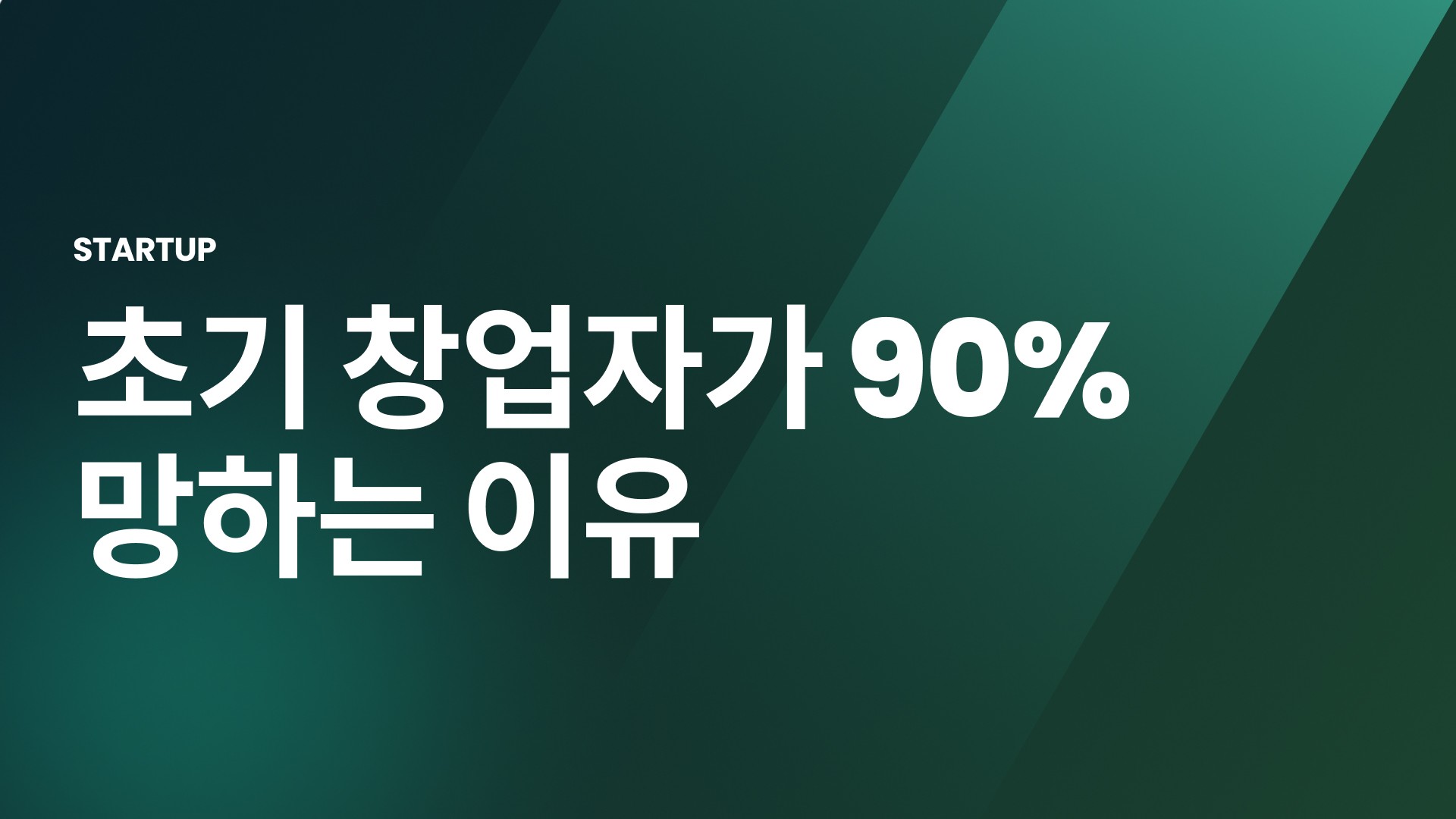 초기 창업자가 망하는 이유