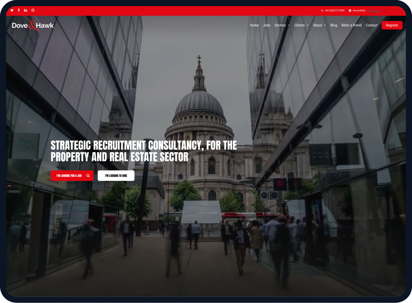 Dove & Hawke website