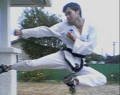 Philip doing taekwondo
