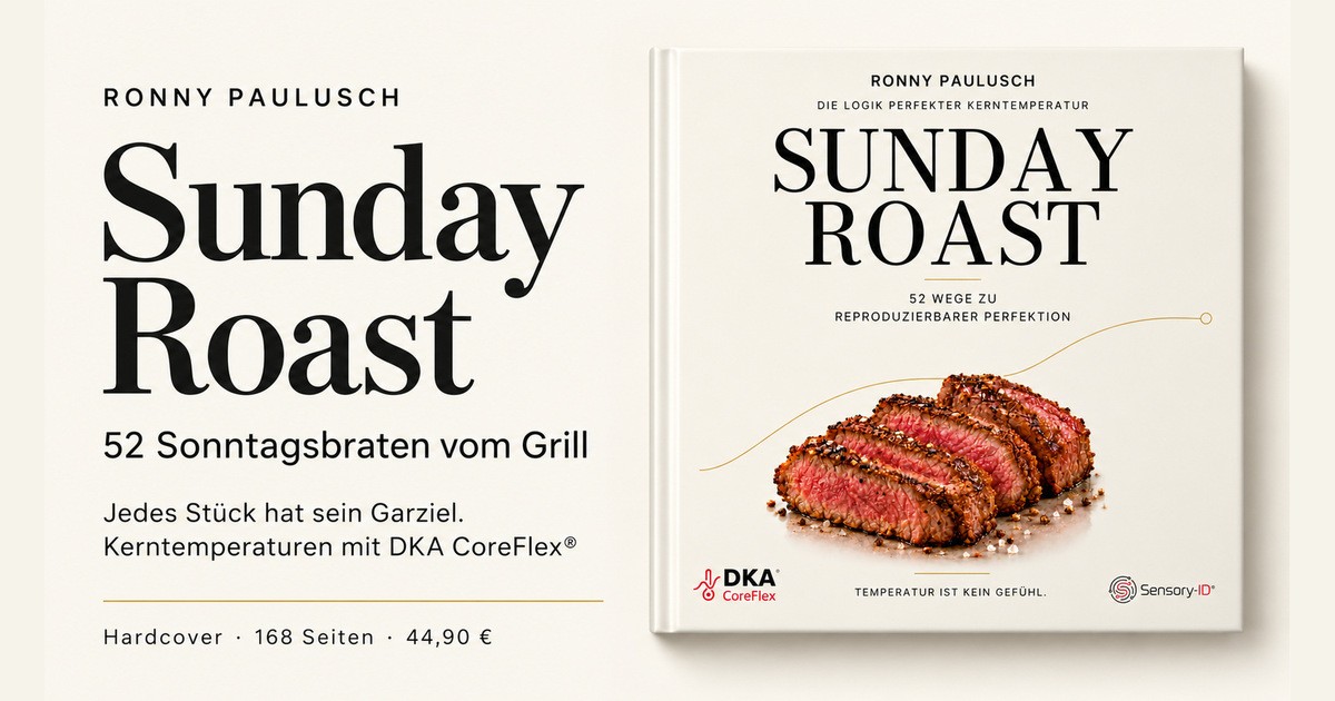 Sunday Roast – 52 Sonntagsbraten vom Grill von Ronny Paulusch mit dem hellen Buchcover.