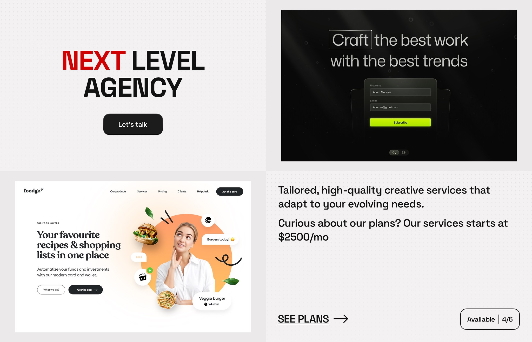 Web Design for a design agency