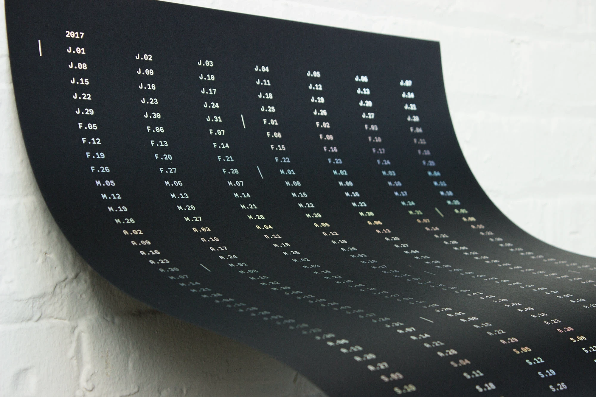 Reductive Wall Calendar