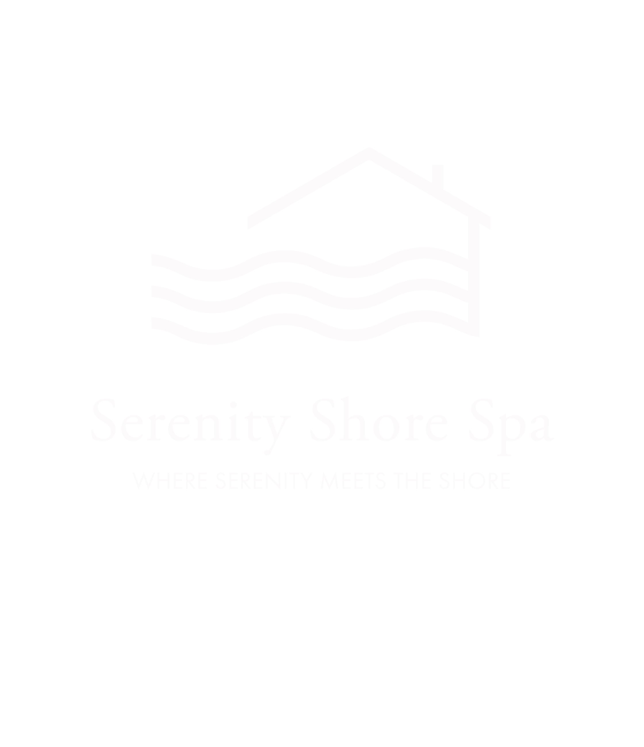 Serenity Shore Spa logo – mobile sauna and cold plunge wellness experiences in Newport County, Rhode Island.