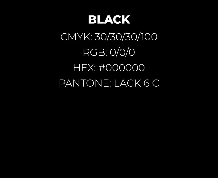 Farbpalette Schwarz